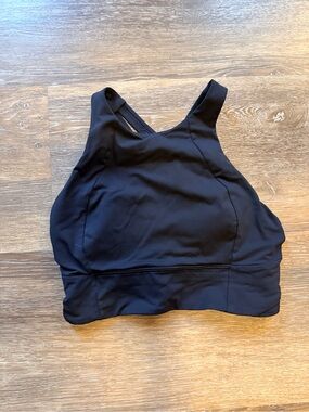 lululemon athletica Black High-Neck Sports Bra Crop - size 6
